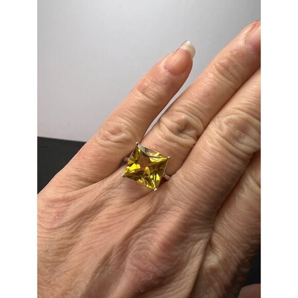 New with tag sterling silver lemon quartz ring size 7 - Picture 6 of 11